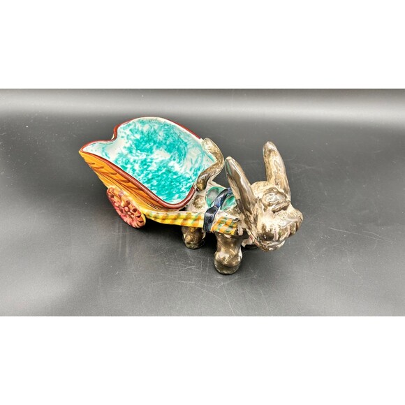 Vintage Donkey With Cart Planter Dish Bowl (C) - Picture 2 of 6